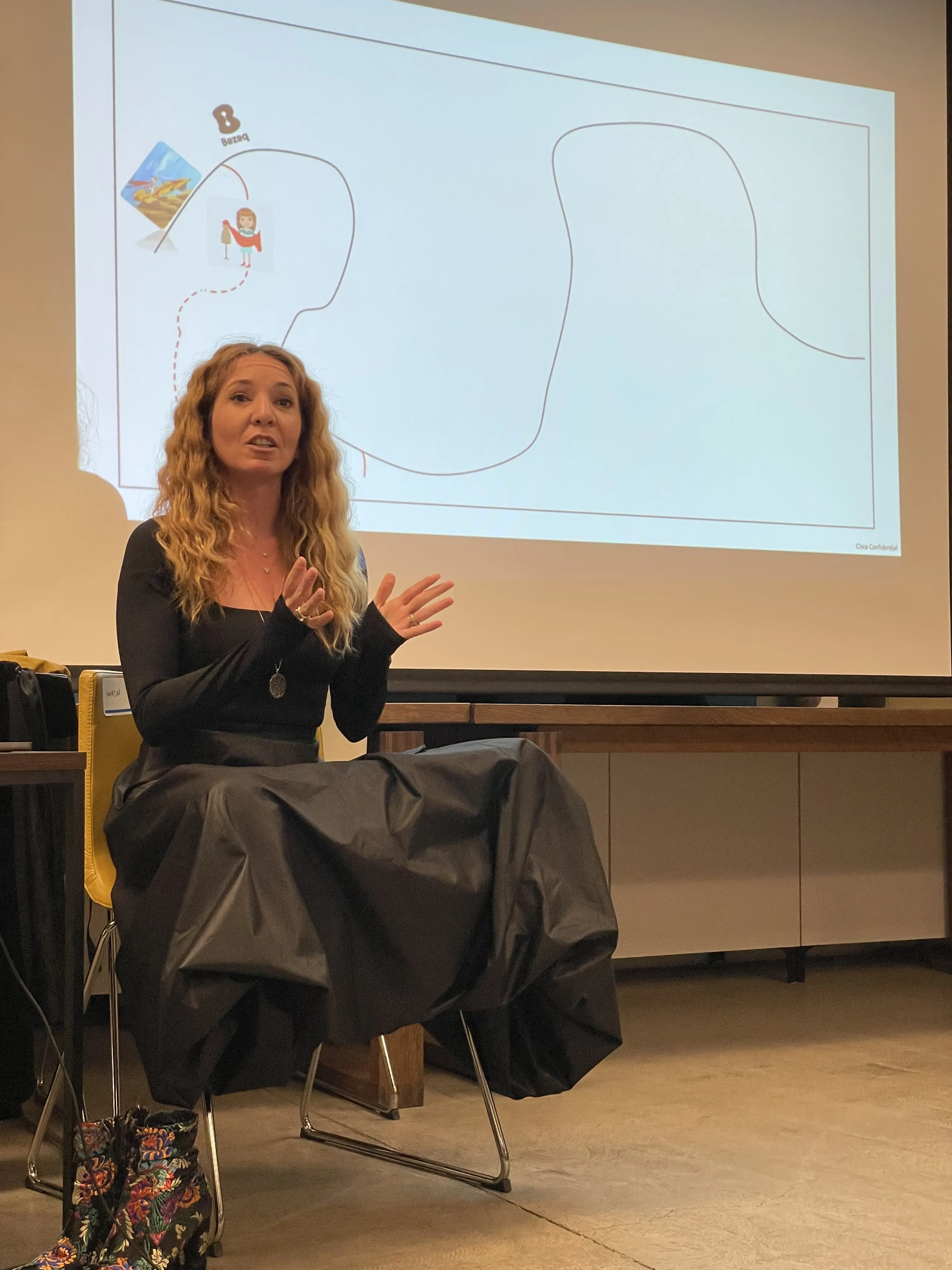 Karin Shopen speaking at an ICON Women in Tech event